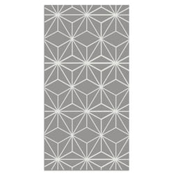 Tapis Vinyle Panorama Lignes dÉtoiles Grises 100x140 cm - Tapis pour Cuisine Bureau et Salon en PVC
