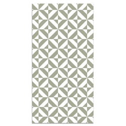 Tapis Vinyle Panorama Géométrie Vert 100x140 cm - Tapis pour Cuisine Bureau et Salon en PVC
