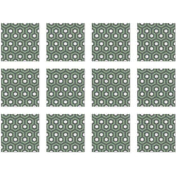 Panorama Stickers Carrelage Adhésif Cuisine 48 Pièces de 15x15cm The Shinig Verte - Autocollant adhésif en Vinyle pour Carreaux