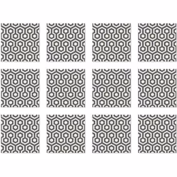 Panorama Stickers Carrelage Adhésif Cuisine 48 Pièces de 15x15cm The Shinig Grise - Autocollant adhésif en Vinyle pour Carrea ...