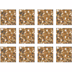 Panorama Stickers Carrelage Adhésif Cuisine 72 Pièces de 10x10cm Pierres Orange - Autocollant adhésif en Vinyle pour Carreaux