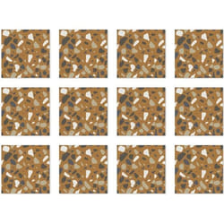 Panorama Stickers Carrelage Adhésif Cuisine 72 Pièces de 10x10cm Pierres Orange - Autocollant adhésif en Vinyle pour Carreaux