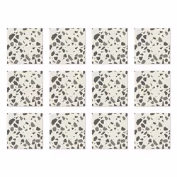 Panorama Stickers Carrelage Adhésif Cuisine 24 Pièces de 20x20cm Pierres Grise - Autocollant adhésif en Vinyle pour Carreaux  ...