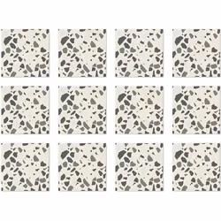 Panorama Stickers Carrelage Adhésif Cuisine 48 Pièces de 15x15cm Pierres Grise - Autocollant adhésif en Vinyle pour Carreaux  ...