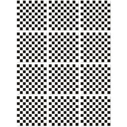 Panorama Stickers Carrelage Adhésif Cuisine 48 Pièces de 15x15cm Carrés Blanc et Noir - Autocollant adhésif en Vinyle pour Carreaux