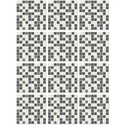 Panorama Stickers Carrelage Adhésif Cuisine 48 Pièces de 15x15cm Carrés Gris - Autocollant adhésif en Vinyle pour Carreaux muraux