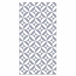 Tapis Vinyle Panorama Géométrie Bleue 60x110 cm - Tapis pour Cuisine Bureau et Salon en PVC