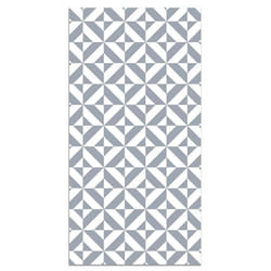 Tapis Vinyle Panorama Géométrie Bleue 60x110 cm - Tapis pour Cuisine Bureau et Salon en PVC