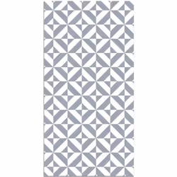 Tapis Vinyle - Panorama - Géométrie Bleue - 40x80 cm - Résistant - Intérieur/Extérieur