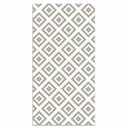 Tapis Vinyle Panorama Carrés Verts 60x110 cm - Tapis pour Cuisine Bureau et Salon en PVC