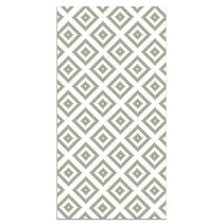 Tapis Vinyle Panorama Carrés Verts 60x110 cm - Tapis pour Cuisine Bureau et Salon en PVC