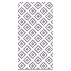 Tapis Vinyle Panorama Carrés Gris 40x80 cm - Tapis pour Cuisine Bureau et Salon en PVC