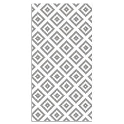 Tapis Vinyle Panorama Carrés Gris 40x80 cm - Tapis pour Cuisine Bureau et Salon en PVC