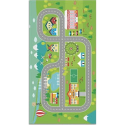 Tapis Vinyle - PANORAMA - Routes pour enfants - Gris - Intérieur - 85% PVC