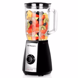 Orbegozo BV 6575, Mélangeur de table, 1,5 L, Fonction d'impulsion, Pileur de glace, 600 W, Noir