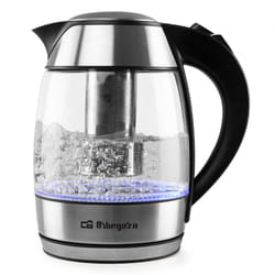 Orbegozo KT 6040 bouilloire 1,8 L 2200 W Noir, Acier inoxydable