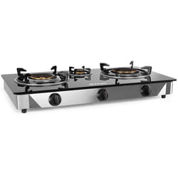 Orbegozo FO 3520 plaque Noir, Acier inoxydable Comptoir Gaz 3 zone(s)
