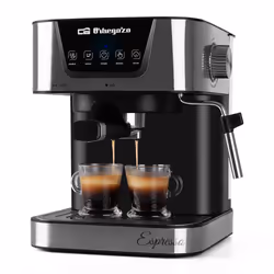 Orbegozo EX 6000, Machine à expresso, 1,5 L, Dosette de café, Café moulu, 1052 W, Noir, Acier inoxydable