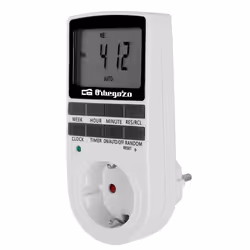Orbegozo PG 25, Programmateur journalier/hebdomadaire, Noir, Blanc, Numérique, LCD, Boutons, 12h/24h