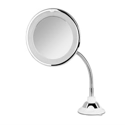 Orbegozo ESP 1020 miroir de maquillage Ventouse Rond Argent, Blanc