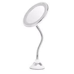 Orbegozo ESP 1020 miroir de maquillage Ventouse Rond Argent, Blanc