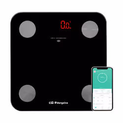 Orbegozo PB 3000, Pèse-personne électronique, 180 kg, 100 g, Noir, Gris, 6 kg, kg, lb, ST