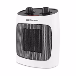 Orbegozo CR 5031, Chauffage de ventilateur électrique, Vitrocéramique, Intérieure, Bureau, Sol, Table, Noir, Blanc, Rotatif