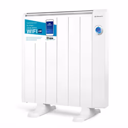 Orbegozo RRW 1000, Radiateur sans huile, Android, iOS, Intérieure, Sol, Mur, Blanc, Aluminium