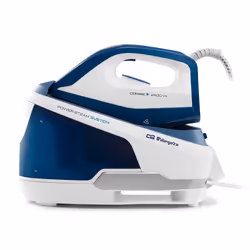 Orbegozo VP 8600, 2400 W, 130 g/min, Semelle Ceranium, 5 bar, 2 L, Bleu, Blanc