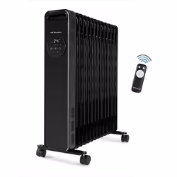Orbegozo RAD 2510, Chauffage électrique à bain d’huile, Huile, 24 h, Intérieure, Sol, Noir