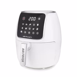 Orbegozo FDR 64, Friteuse, 4 L, 200 °C, 60 min, Unique, Noir, Acier inoxydable, Blanc