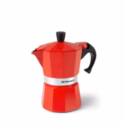 Orbegozo KFR 340, Cafetière à moka, Rouge, Aluminium, 3 tasses