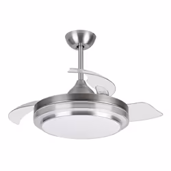 Orbegozo CP 110105, Ventilateur à lame domestique, Argent, Transparent, Plafond, 105 cm, 405 - 530 mm, Remote