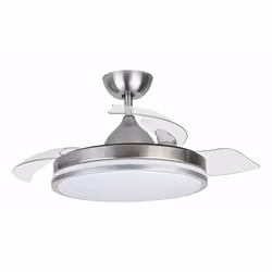 Orbegozo CP 121105, Ventilateur à lame domestique, Argent, Blanc, Plafond, Remote, 8 h, CC