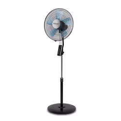 Orbegozo SF 0642, Ventilateur à lame domestique, Noir, Gris, Sol, 40 cm, Remote, Tactile, 7,5 h