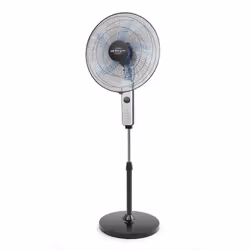 Orbegozo SF 1046, Ventilateur à lame domestique, Noir, Argent, Sol, 45 cm, 0 - 150 mm, Boutons