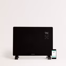 CREATE - Convecteur électrique en verre Wifi Noir - WARM CRYSTAL 1500W