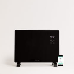 CREATE - Convecteur électrique en verre Wifi Noir - WARM CRYSTAL 1500W