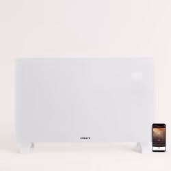 CREATE - Convecteur électrique en verre WiFi Blanc - WARM CRYSTAL 2000W