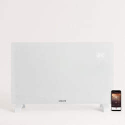 CREATE - Convecteur électrique en verre WiFi Blanc - WARM CRYSTAL 2000W