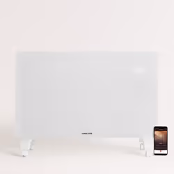 CREATE - Convecteur électrique en verre WiFi Blanc - WARM CRYSTAL 2000W