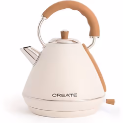 CREATE Retro, 1,7 L, 2200 W, Noir, Acrylonitrile-Butadiène-Styrène (ABS), Acier, Indicateur de niveau d'eau, Filtrage