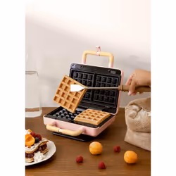 CREATE Stone Studio gaufrier et appareil à croque-monsieur 800 W Rose