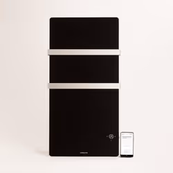 CREATE - Sèche-serviettes électrique en verre avec wifi 600W Noir - WARM TOWEL CRYSTAL