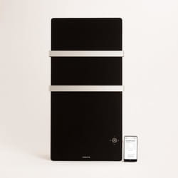 CREATE - Sèche-serviettes électrique en verre avec wifi 600W Noir - WARM TOWEL CRYSTAL