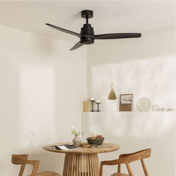Ventilateur de Plafond - WIND STYLANCE - Ø132 cm - Bois - Silencieux - 6 Vitesses - Télécommande - Blanc