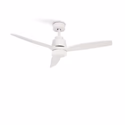 CREATE - Ventilateur de plafond 40W silencieux Ø132 cm Blanc_ Blanc_ Sans lumière_ Télécommande - WIND STYLANCE