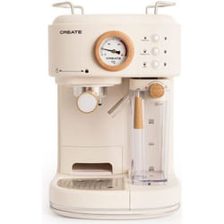 Machine à café expresso semi-automatique - Thera Retro Pro - 20 bars - Blanc - 1.5L