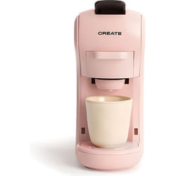 CREATE - Machine à café multi-dosettes et café moulu Rose pastel - POTTS