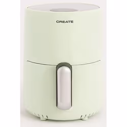 CREATE Air Fryer, Friteuse d’air chaud, 1,5 L, 80 °C, 200 °C, Unique, Vert clair